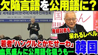 【韓国】欠陥言語で有名なハングルを公用語にしたい韓国、本国では若者がハングル離れを始めている模様【ゆっくり解説】 [upl. by Martreb]