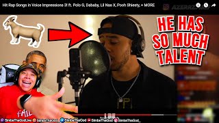 Azerrz  Hit Rap Songs in Voice Impressions 3  SimbaThaGod Reacts [upl. by Anyaj]