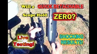 Will a Quick Detach scope hold Zero after being removed Live Testing [upl. by Aniloj]