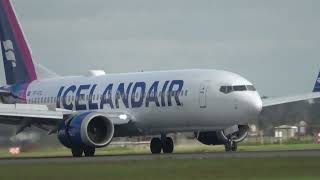 Icelandair B737 MAX8 Landing Schiphol [upl. by Naujad]