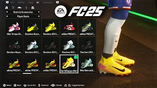 EA SPORTS FC 25 ALL BOOTS IN THE GAME NIKE ADIDAS PUMA NB amp UA [upl. by Zinah]