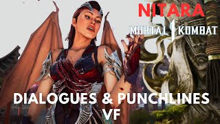 MORTAL KOMBAT 1  NITARA Toutes les intros Dialogues amp Punchlines VF [upl. by Liauqram]