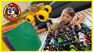 KIDS PLAYALONG  BUILD WITH CALEB A MONSTER TRUCK RACE TRACK [upl. by Yllah]