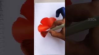 How to paint a flower with acrylic color easy  flower painting easy satisfying [upl. by Jacobine340]