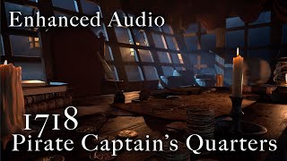 NEW AUDIO Pirate Captains Quarters ASMR Relaxing and Soothing Ambience for Reading or Sleeping [upl. by Lalitta]