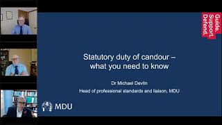 MDU webinar Getting it right Duty of candour and the medical professional [upl. by Nivrag45]