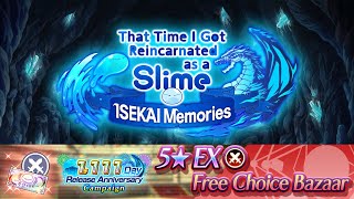 1111 DAY EX FREE CHOICE TICKET BAZAAR WHO SHOULD YOU PICK Slime Isekai Memories [upl. by Hijoung]