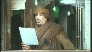 Aljamahiriya TV Libya  Muammar Al Gaddafis big full speech February 2011 Tripoli [upl. by Adnawak]