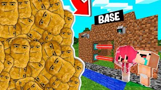 RETO DE LA BASE VS 1000000 GEGAGEDIGEDAGEDAGO 😨😱 BASE BEBE NOOB VS GEGAGEDIGEDAGEDAGO en MINECRAFT [upl. by Handel509]