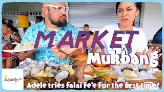 ADELE FAAOSOFIA TRIES SAMOAN OCTOPUS  FAIAI FEE  FUGALEI MARKET MUKBANG  SAMOAN VLOG [upl. by Earley]