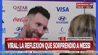 La reflexión de una periodista que sorprendió a Messi y se hizo viral [upl. by Adela]