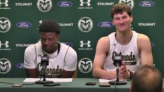 Colorado State Basketball M Player PostGame New Mexico [upl. by Hailey144]