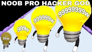 NOOB VS PRO VS HACKER VS GOD in Watt the bulb [upl. by Stander]