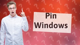 How do I PIN a window in Windows 10 [upl. by Elagiba439]