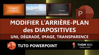 Choisir le FOND Arrièreplan des DIAPOSITIVES POWERPOINT  image couleur unie dégradé [upl. by Antonio]