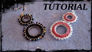 Tutorial Perline Orecchini quotRoundquot realizzati con perline delica rocaille e swarovski [upl. by Kathrine]