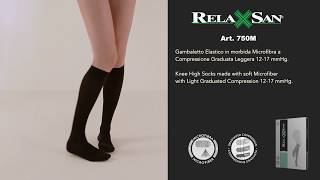 Gambaletto compressione graduata 1217 mmHg RelaxSan  Basic 70 Dan  Art750M [upl. by Arrait]