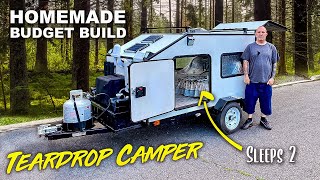 49900 DIY Harbor Freight Utility Trailer Custom Camping Tear Drop Build Out Tour [upl. by Peggie]