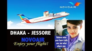 NOVOAIR DHAKA JESSORE FLIGHT Plane inside amp out side view through window [upl. by Froemming]