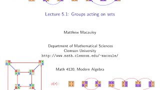 Visual Group Theory Lecture 51 Groups acting on sets [upl. by Immac740]