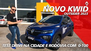 TEST DRIVE RENAULT KWID OUTSIDER 2023 COM TESTE DE 0100 E MUITO MAIS [upl. by Joaquin]