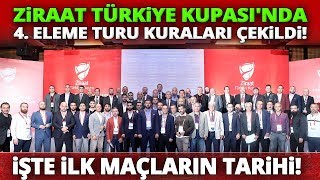 Ziraat Türkiye Kupası 4 Eleme Turu Kuraları Çekildi [upl. by Lalittah]