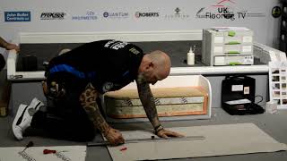 The flooring show 2021 FITA demo zone overview on how to fit a hand sewn bullnose [upl. by Fitz]