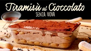 TIRAMISÙ AL CIOCCOLATO SENZA UOVA Ricetta Facile  BuonIdea [upl. by Eineg]