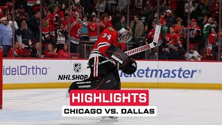 HIGHLIGHTS Chicago Blackhawks vs Dallas Stars [upl. by Edlihtam]