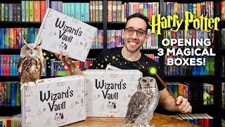 HARRY POTTER UNBOXING  3 Wizards Vault Subscription Boxes  Bibbidi Bobbidi Boxes [upl. by Schaaff]