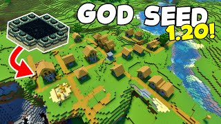 BEST Minecraft 120 Seed  VILLAGE amp STRONGHOLD Pocket Edition [upl. by Enelyam]