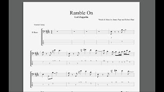 Ramble On Isolated Bass  Score [upl. by Dibbrun]