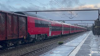 DSB Talgo vogne  og blandet tog I Kolding [upl. by Ynaffit]