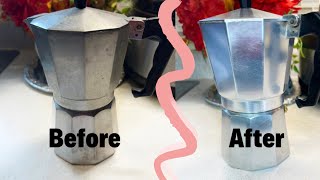 CLEANING A MOKA POT  CAFETERA Howtocleanmokapot HowtocleanaCafetera cleaningtips [upl. by Aisayn188]