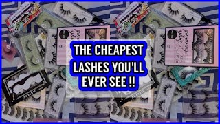 TRY ON HAUL THE CHEAPEST EYELASHES EVER  SHEIN lashes try on haul [upl. by Hudnut]