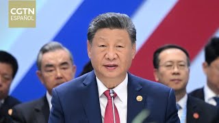 Xi Jinping urge a los países del BRICS a alzar su voz por la paz y la solidaridad [upl. by Enneyehc]