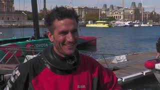 Cup Spy Interview  Blair Tuke  Emirates Team NZ  AC75  Day 53  Barcelona  Oct 23 2023 [upl. by Ken98]