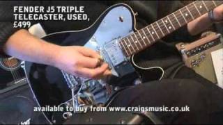 FENDER J5 TRIPLE TELECASTER USED £499 webwmv [upl. by Ultima]