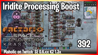 ⚙️Factorio ➡️ Iridite processing boost ✅ Space exploration amp K2 🏭⚙️ Gameplay [upl. by Nodnal]