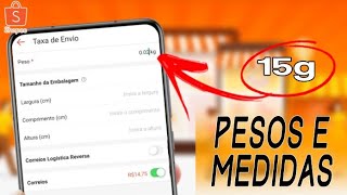 Como coloco pesos e medidas na shopee [upl. by Aemat265]