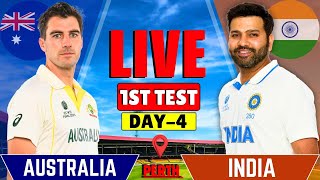 India vs Australia 1st Test Day 4  IND vs AUS Live Match  Live Cricket Match Today  Session 2 [upl. by Doubler681]