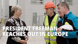 President Freeman Reaches Out in Europe [upl. by Lemrac797]