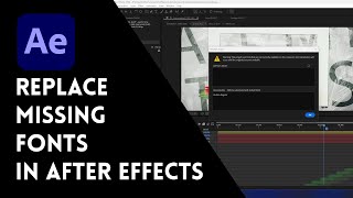 Replace all Missing or existing Fonts in After Effects in less than a minute [upl. by Notrab]