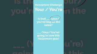 Homophone Challenge Test Your English Skills Your vs Youre [upl. by Hale241]