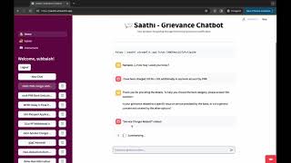 CPGRAMS  Hackathon  2024  Grievance Chatbot [upl. by Ordnaxela]