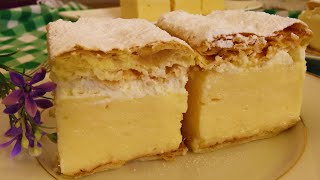 Kremšnite  Custard Cake  Cremeschnitte [upl. by Franzoni672]