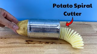 How To Make A Spiral Potato Cutter  DIY Spring Potato Machine [upl. by Mailliwnhoj]