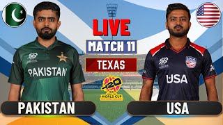 🔴 Live Pakistan vs USA T20 World Cup Match 11 Live Match Score  PAK vs USA Live match Today [upl. by Anders]