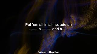 Eminem Rap God Clean Lyrics [upl. by Holbrooke]