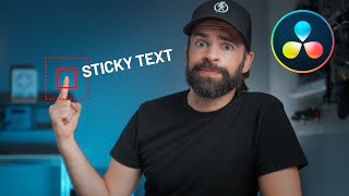 How to STICK TEXT to a Moving Object FAST  DaVinci Resolve 18 Tracking Tutorial [upl. by Anaderol]